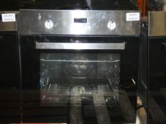 Stainless Steel and Black Fully Integrated Single Fan Assisted Electric Oven