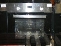 Stainless Steel and Black Fully Integrated Single Fan Assisted Electric Oven