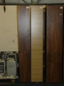 Lot to Contain 3 Bathstore My Plan Dark Wenge and Light Oak Tall 2 Door Bathroom Storage Cabinets