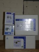 Lot to Contain 4 Assorted Search Light Lighting Items To Include a Halogen Wall Light, Comet