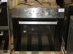 Stainless Steel and Black Fully Integrated Single Fan Assisted Electric Oven