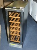 Stainless Steel and Black Freestanding Wine Cooler