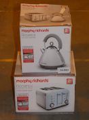 Boxed Morphy Richards Accents 2 Piece Mismatch Kitchen Set To Include a Pyramid Kettle in White