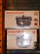 Lot to Contain 2 Assorted Morphy Richards Accents Slow Cookers RRP £45 Each (Viewing Is Highly