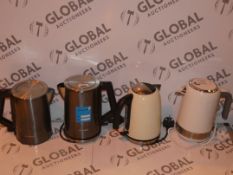 Lot to Contain 4 Assorted Bosch, Russell Hobbs and Breville Cordless Jug Kettles (Viewing Is