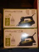 Lot to Contain 2 Rowenta Eco Steam Irons (Viewing Is Highly Recommended)