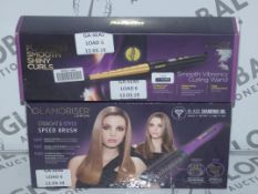 Lot to Contain 2 Assorted Hair Care Products To Include Babyliss Smooth Vibrancy Curling Wands and a