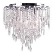 Boxed Home Collection Lily Flush Ceiling Light RRP £150 (Viewing Is Highly Recommended)