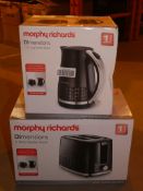 Morphy Richards Dimensions 2 Piece Kitchen Set to Include a 1.5L Cordless Jug Kettle and Matching