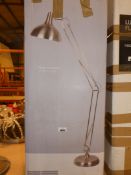 Boxed Floor Standing Stainless Steel Studio Lamp (Viewing Is Highly Recommended)