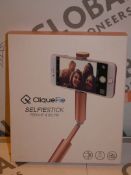 Lot to Contain 5 Boxed Cliquefie Selfie Sticks in Rose Gold RRP £40 Each