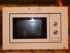 Stainless Steel and White Fully Integrated Microwave Oven (Viewing Is Highly Recommended)