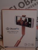 Lot to Contain 5 Boxed Cliquefie Selfie Sticks in Rose Gold RRP £40 Each