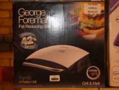 Boxed George Foreman Fat Reducing Health Grill RRP £50 (Viewing Is Highly Recommended)