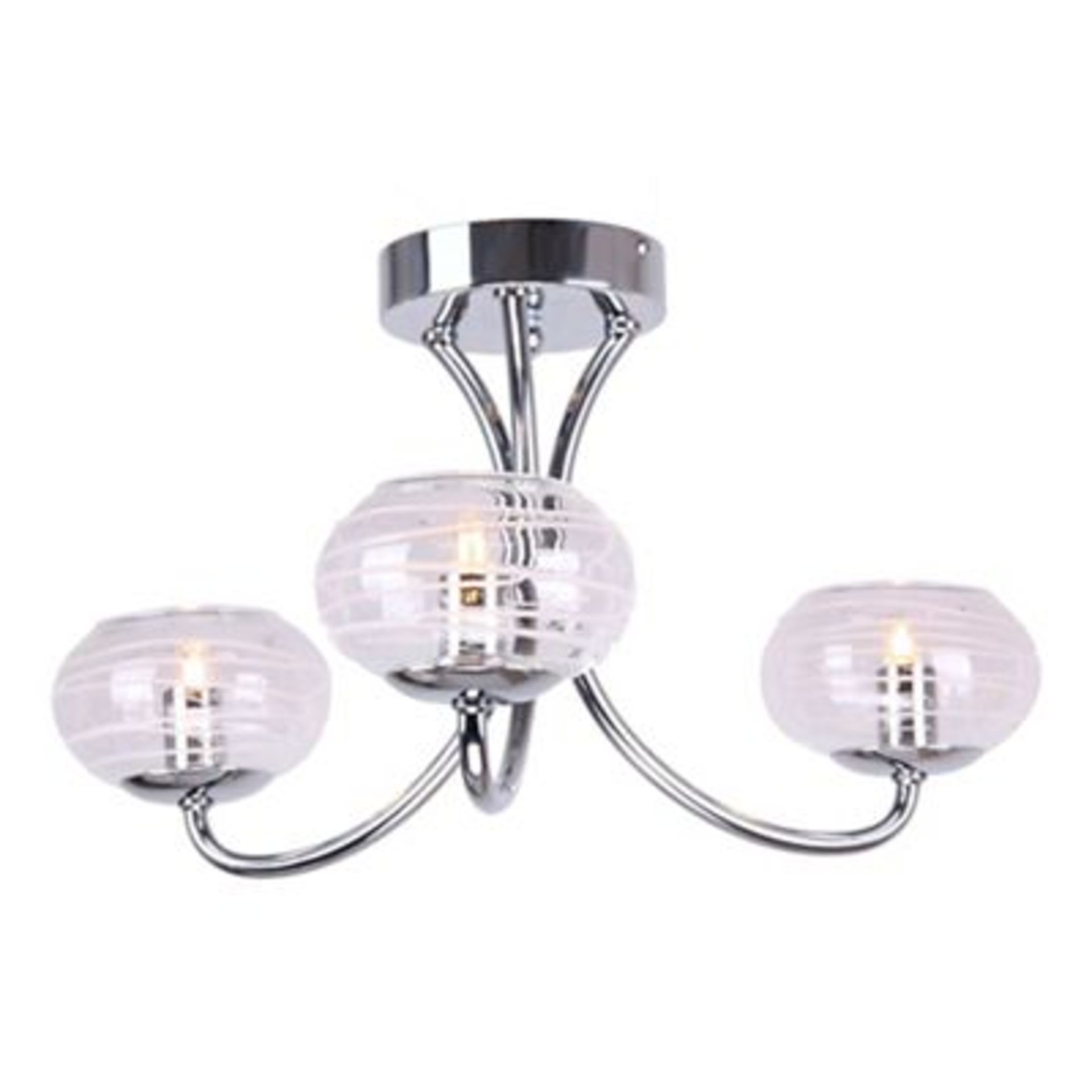 Boxed Home Collection Imogen 3 Light Flush Ceiling Light RRP £85 (Viewing Is Highly Recommended)