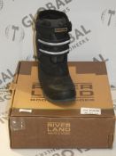 Boxed Pair of River Land Size 2 Hiking Boots RRP £45
