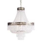 Boxed Home Collection Adeline Stainless Steel and Glass Droplet Chandelier RRP £200