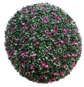 Boxed 35cm Red with Green Leaves Decorative Garden Balls