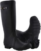 Brand New Pair of Size EU37 ADI Black Buckle and Stud Wellington Boots RRP £23