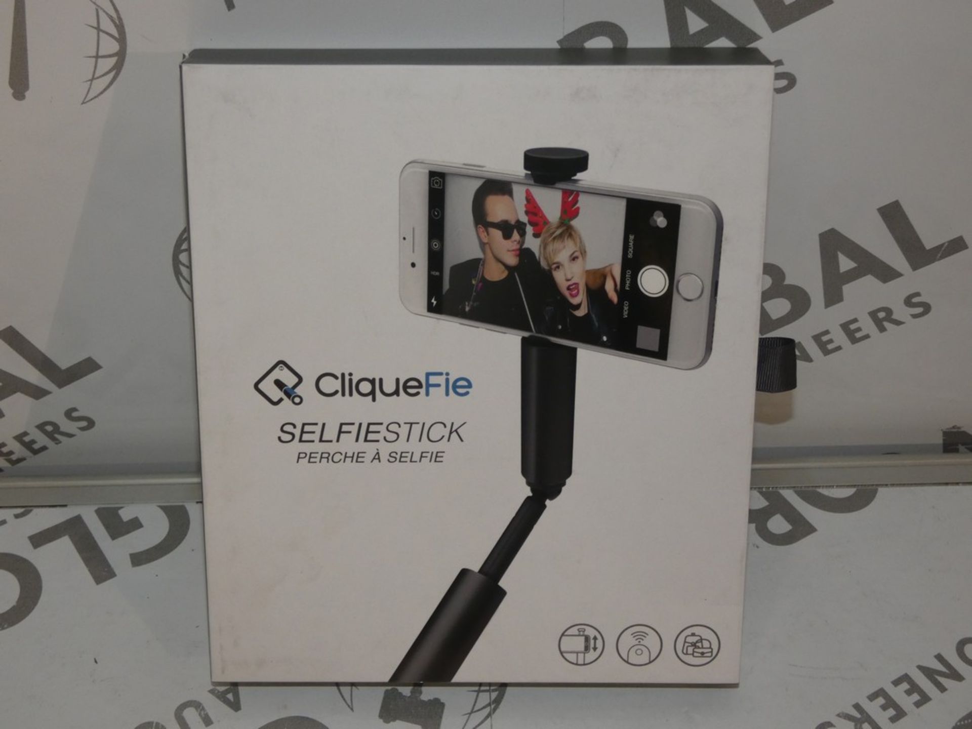 Boxed Cliquefie Selfie Sticks in Space Grey RRP £50 Each