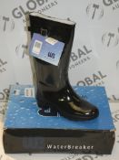 Boxed Pair of Water Breaker Size 36 Black Fur Line Wellington Boots RRP £35