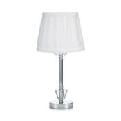 Boxed Home Collection Lucinda Stainless Steel and Glass Designer Table Lamps