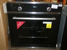 Fully Integrated Black and Stainless Steel Single Fan Assisted Electric Oven (Viewing Is Highly