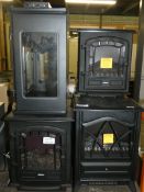 Lot to Contain 8 Assorted Freestanding Stove Effect Electric Plug in Heaters (Viewing Is Highly