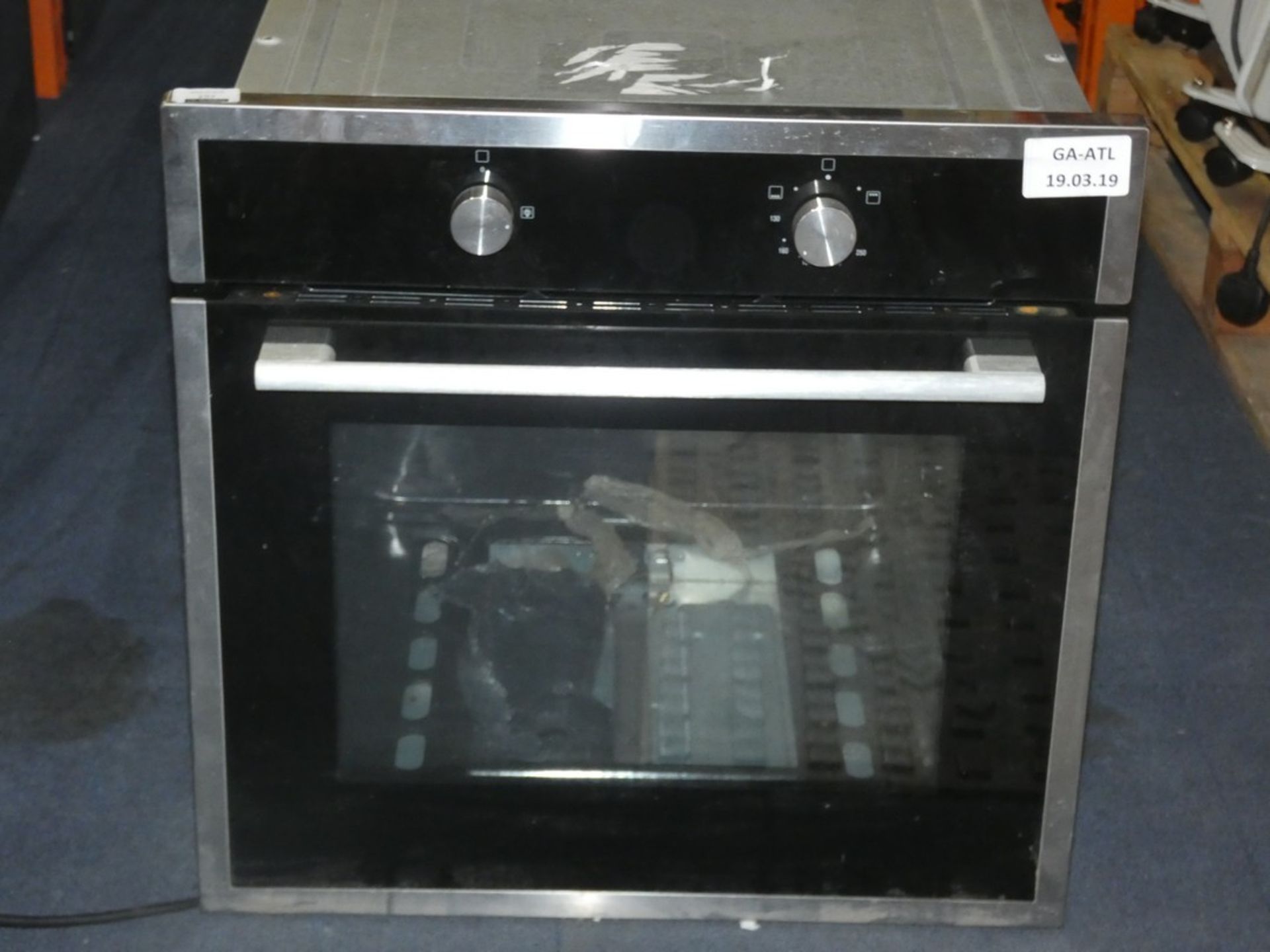 Black and Stainless Steel Fully Integrated Single Glass Oven (Viewing Is Highly Recommended)