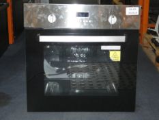 Stainless Steel and Black Glass Integrated Single Electric Oven (Viewing Is Highly Recommended)