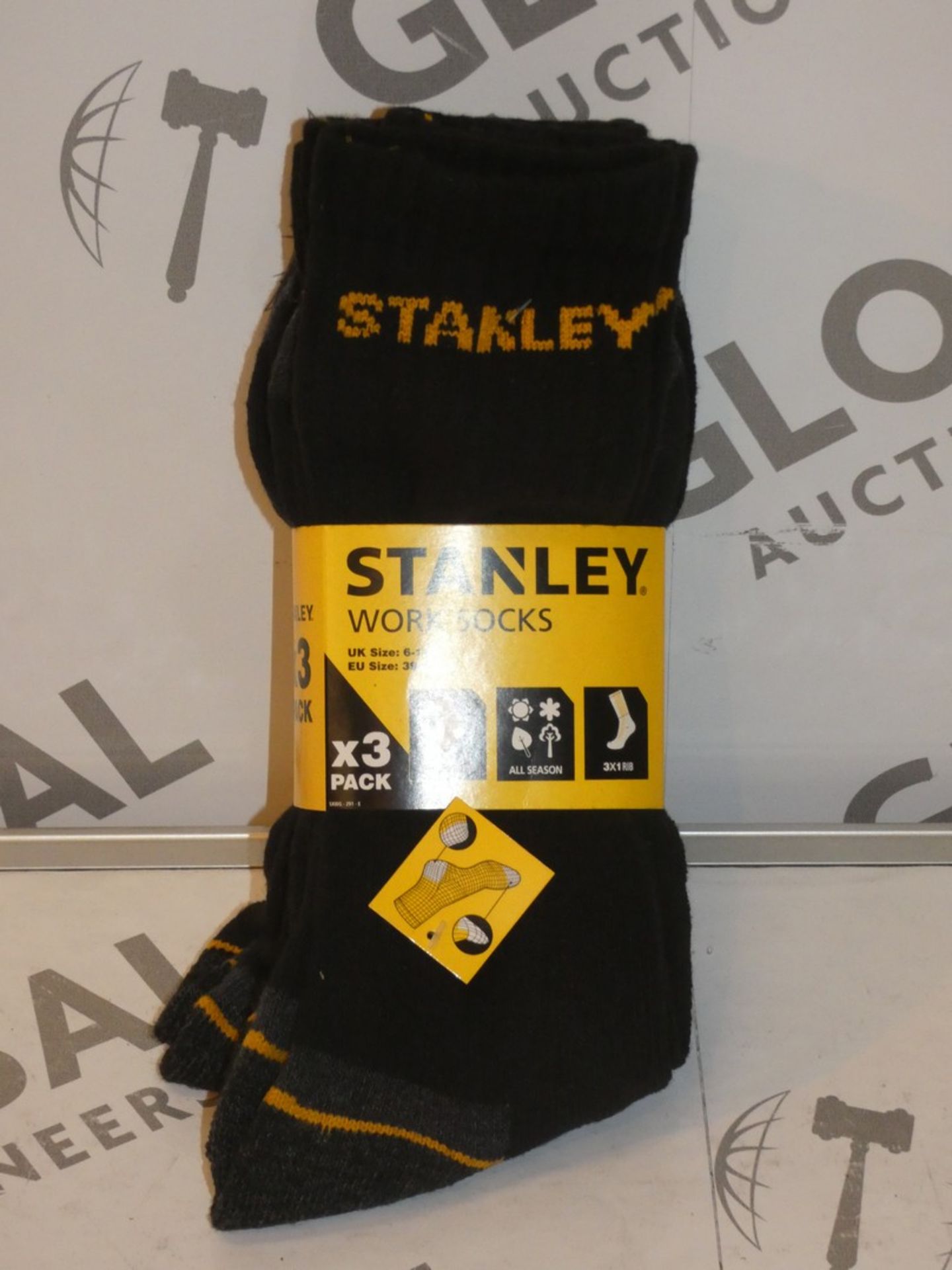 Lot to Contain 10 Packs of 3 Brand New Stanley Work Socks RRP £5.99 Per Pack