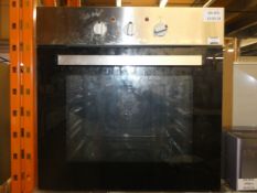 Stainless Steel and Black Glass Fully Integrated Fan Assisted Single Electric Oven (Viewing Is