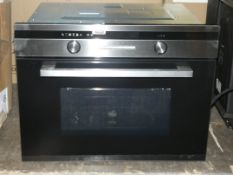 Stainless Steel and Black Fully Integrated Convection Microwave Oven with Grill (Viewing Is Highly