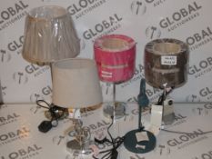 Lot to Contain 5 Assorted Table Lamps and Lamp Bases (Viewing Is Highly Recommended)