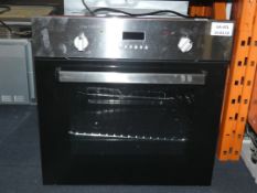 Stainless Steel and Black Glass Fully Integrated Single Fan Assisted Electric Oven (Viewing Is