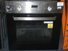 Fully Integrated Stainless Steel and Black Multi Function Fan Assisted Electric Oven (Viewing Is
