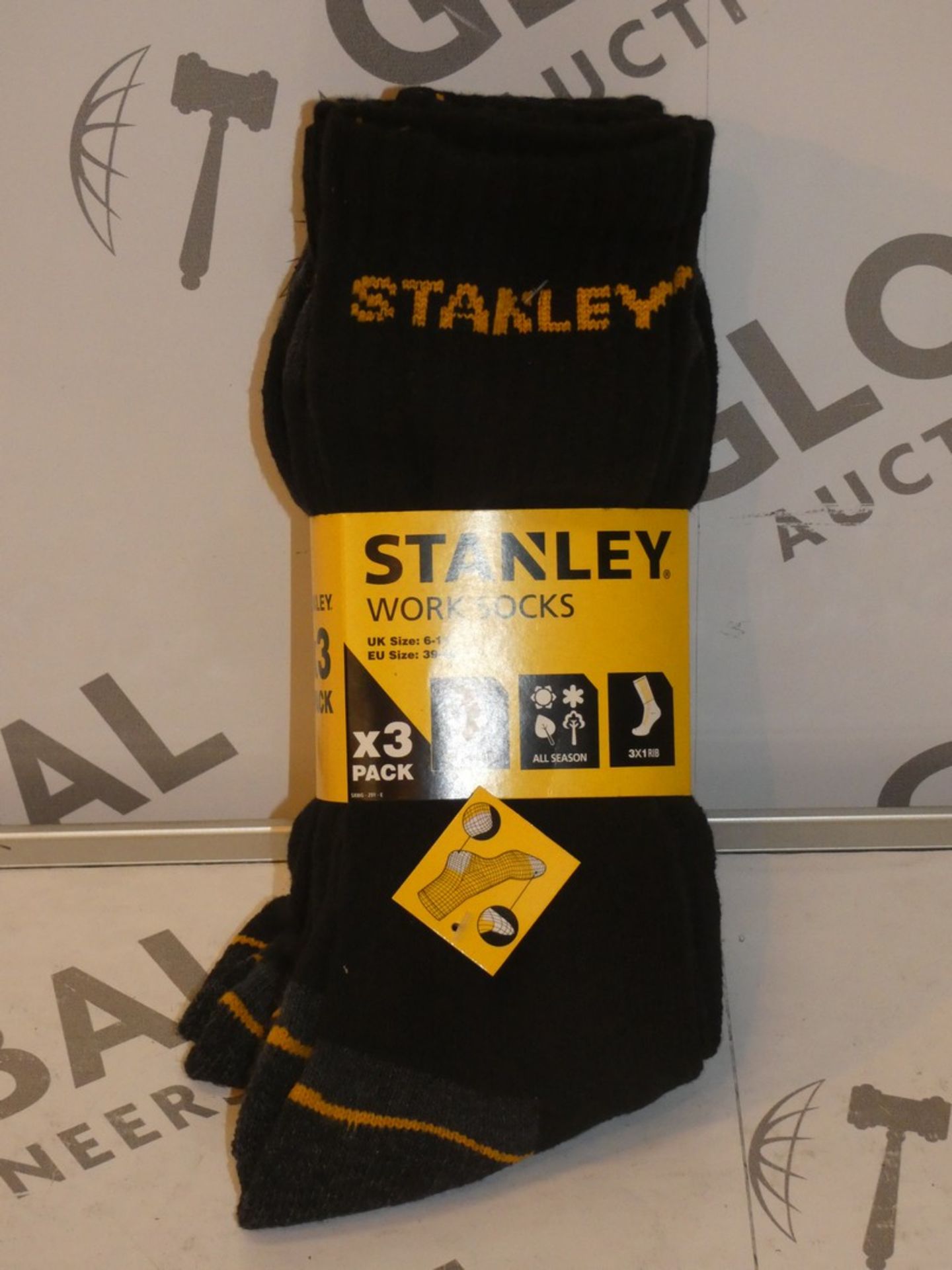 Lot to Contain 10 Packs of 3 Brand New Stanley Work Socks RRP £5.99 Per Pack