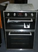 Stainless Steel and Black Fully Integrated Twin Cavity Fan Assisted Electric Oven (Viewing Is Highly