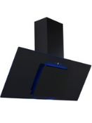 Boxed UBHHH90BK Angled Glass Cooker Hood (Viewing Is Highly Recommended)