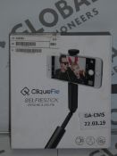 Lot to Contain 5 Boxed Cliquefie Selfie Sticks in Space Grey RRP £30 Each