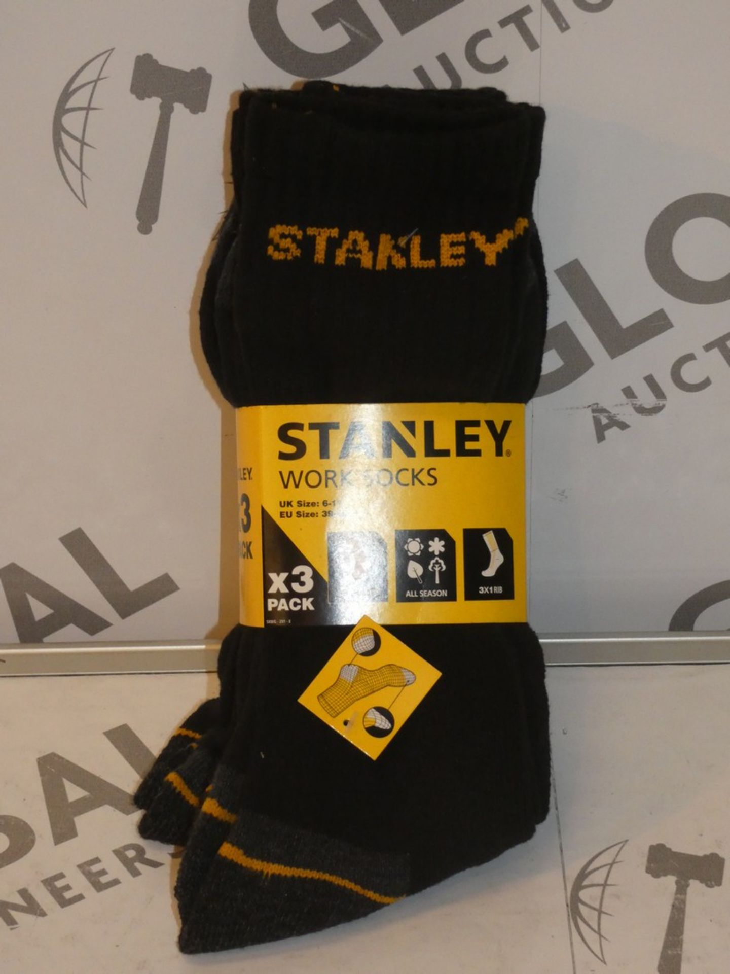 Lot to Contain 10 Packs of 3 Brand New Stanley Work Socks RRP £5.99 Per Pack