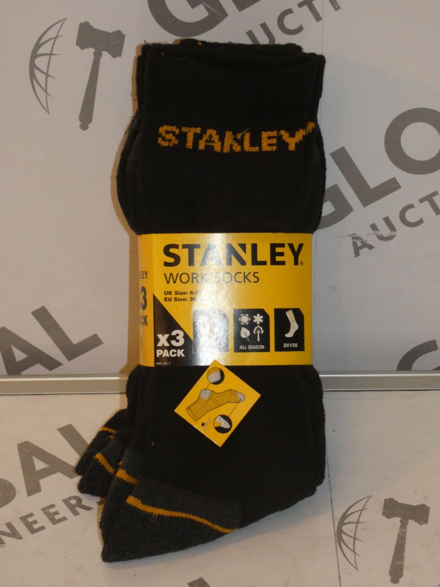 Lot to Contain 10 Packs of 3 Brand New Stanley Work Socks RRP £5.99 Per Pack