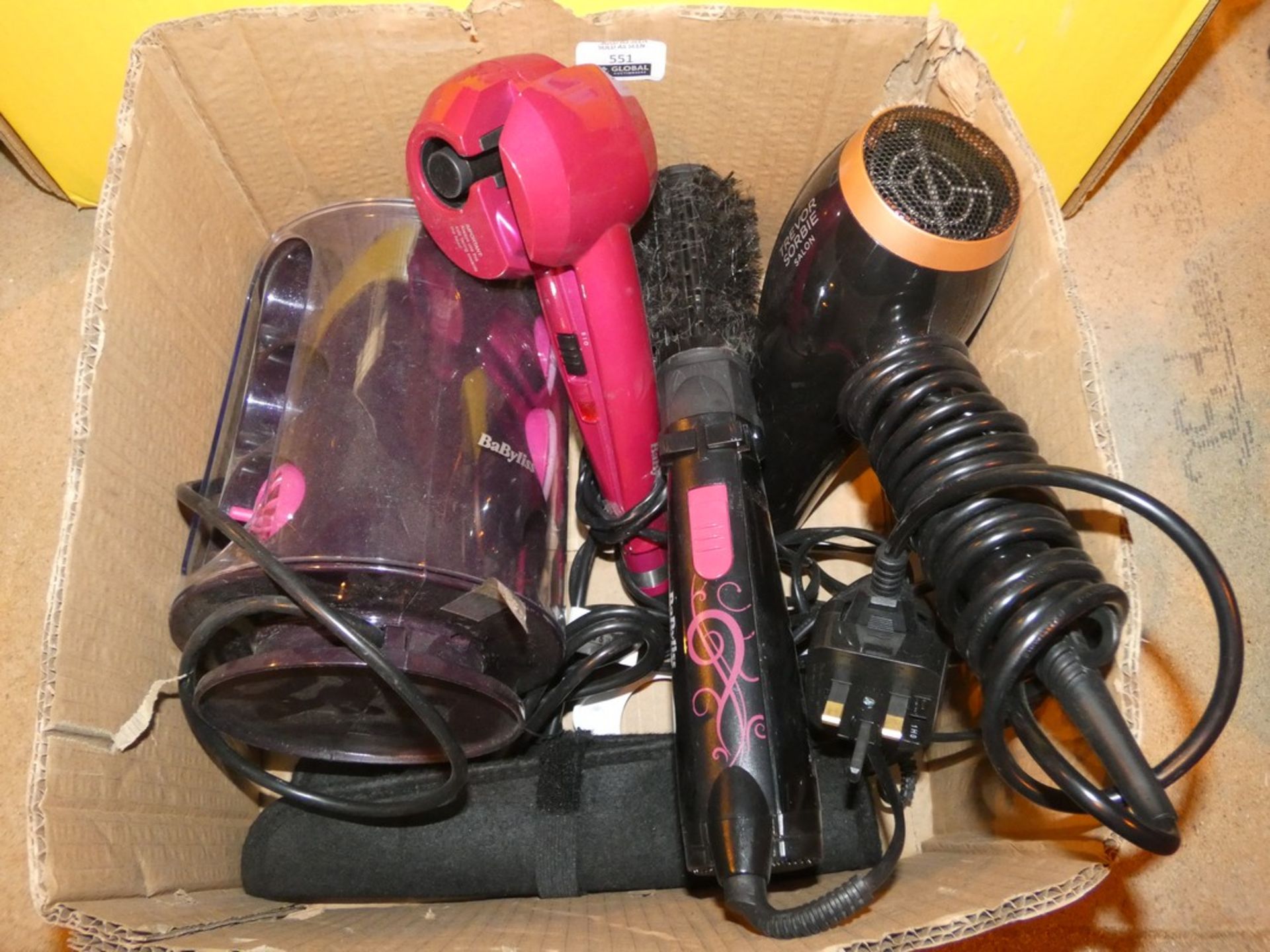 Lot to Contain 5 Assorted Hair Care Products by Remington, Babyliss, Trevor Sorbie to Include