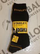 Brand New Packs of 3 UK Size 6 - 11 Stanley Work Socks RRP £5 a Pack