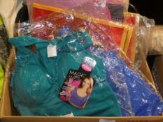 Assorted Items in a Box to Include Brand New Magic Bras, Ladies Magic Bras, Auto Organisers,