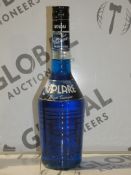 Bottles of 70cl Volare Blue Cracao Italian Liqueur RRP £30 Each
