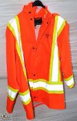 Assorted Brand New Workwear Clothing Items to Include a Size Large Bright Orange Mascot Standard