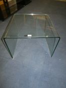 Clear Glass Designer Lamp Table