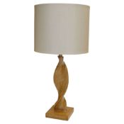 Boxed Argenta Scuplted Wooden Table Lamp (11301)(HQU1447)RRP £55