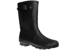 Brand New Pair of Size EU38 The God and Bless Buckled Brown Rubber Wellington Boots RRP £30